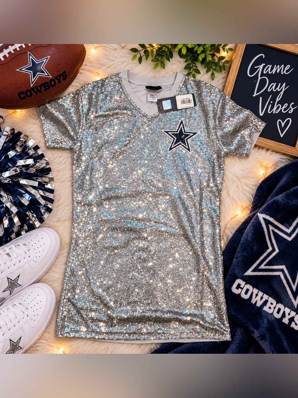 Dallas Cowboys Micah Parsons #11 Sequin Jersey Dress NWT